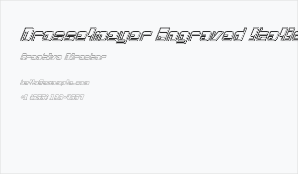 Drosselmeyer Engraved Italic Business Card