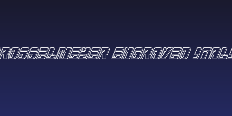 Drosselmeyer Engraved Italic Social Header