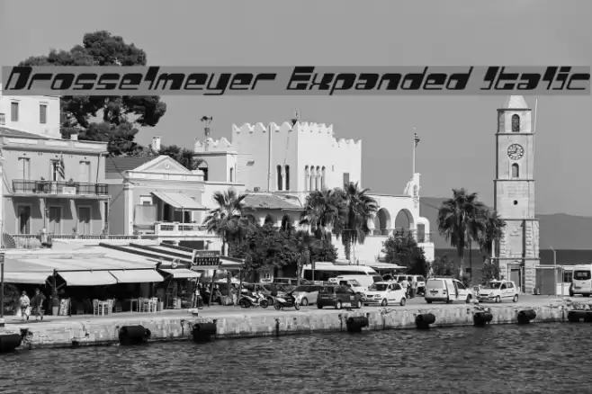 Drosselmeyer Expanded Italic Font examples