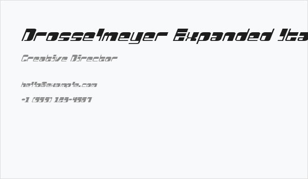 Drosselmeyer Expanded Italic Business Card