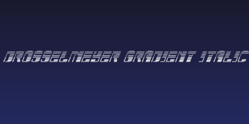 Drosselmeyer Gradient Italic Social Header
