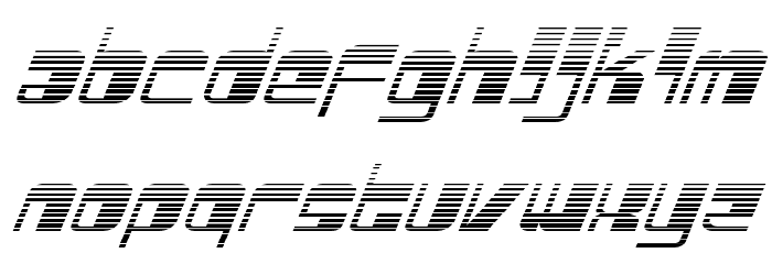 Drosselmeyer Gradient Italic Font LOWERCASE