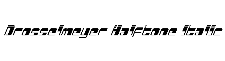 Drosselmeyer Halftone Italic  免费字体下载