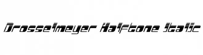 Drosselmeyer Halftone Italic  Free Fonts Download