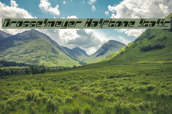 Drosselmeyer Halftone Italic Example 1