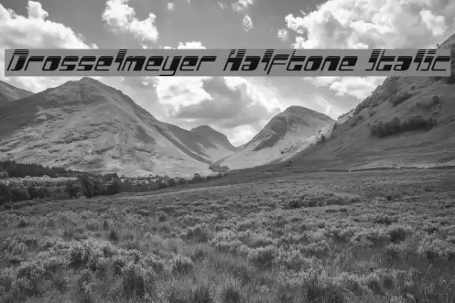 Drosselmeyer Halftone Italic Font examples