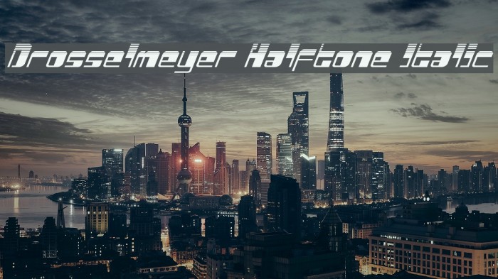 Drosselmeyer Halftone Italic Example 3