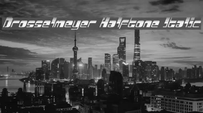 Drosselmeyer Halftone Italic Font examples