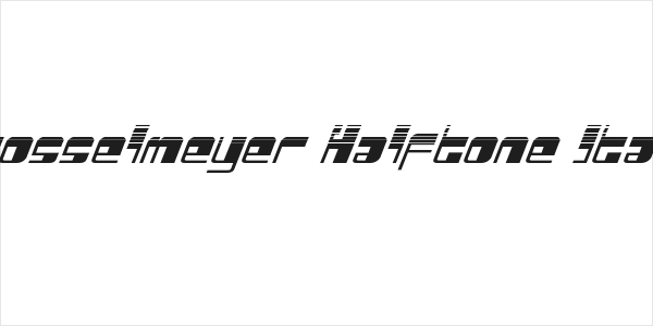 Drosselmeyer Halftone Italic Logo