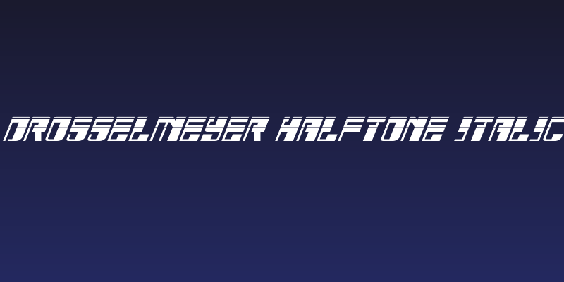 Drosselmeyer Halftone Italic Social Header