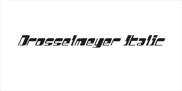 Drosselmeyer Italic Logo