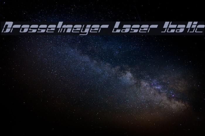 Drosselmeyer Laser Italic Example 3
