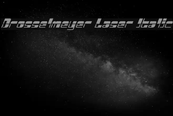 Drosselmeyer Laser Italic Font examples