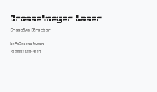 Drosselmeyer Laser Business Card