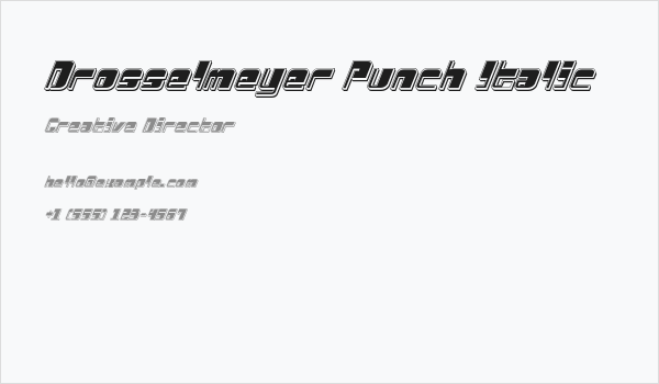 Drosselmeyer Punch Italic Business Card