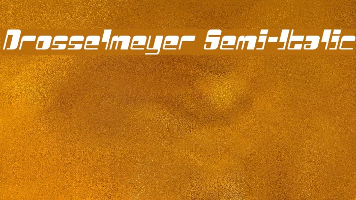 Drosselmeyer Semi-Italic Example 1