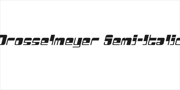 Drosselmeyer Semi-Italic Logo