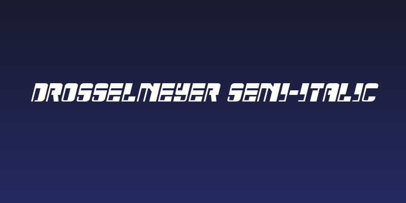 Drosselmeyer Semi-Italic Social Header