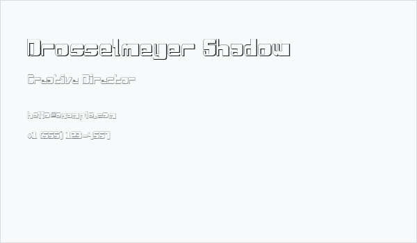 Drosselmeyer Shadow Business Card