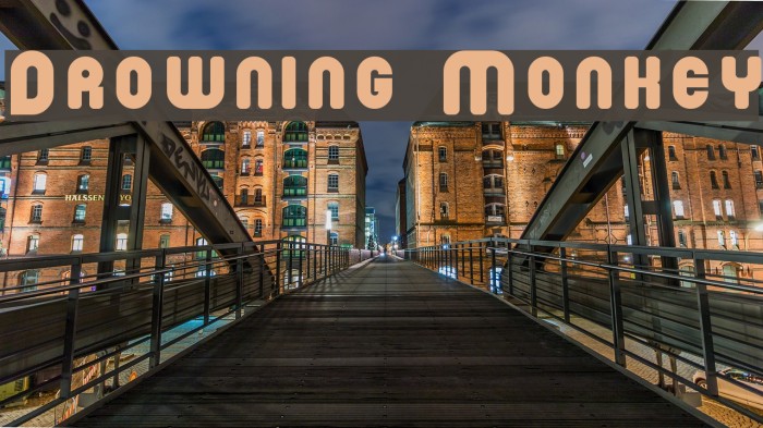 Drowning Monkey Font examples