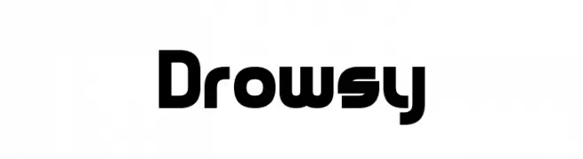 Drowsy  Скачать бесплатные шрифты