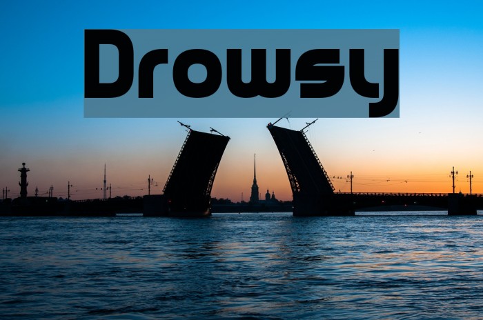 Drowsy Font examples