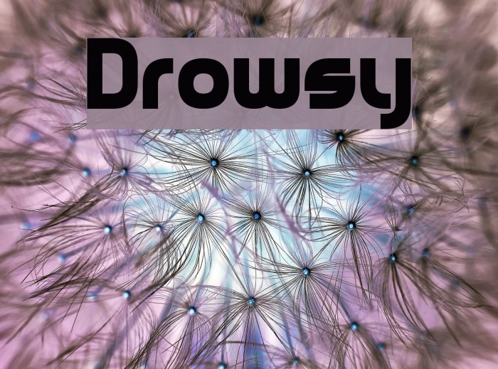 Drowsy Font examples
