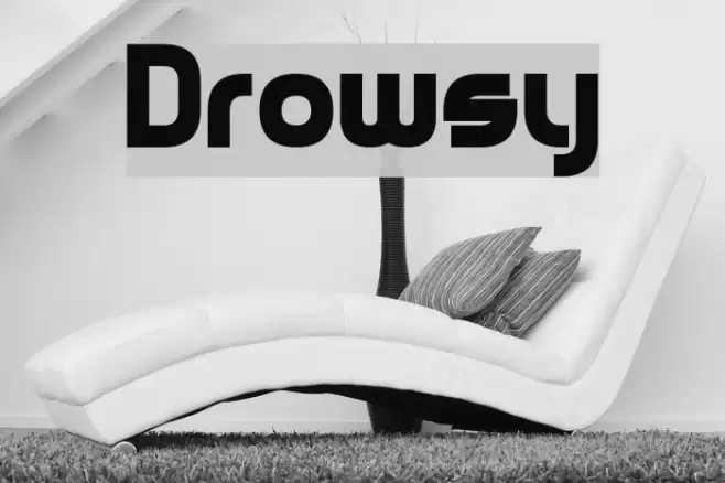 Drowsy Font examples