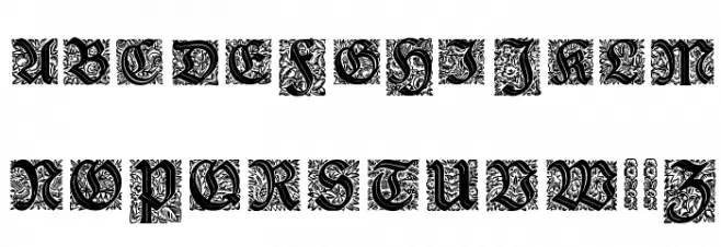 Druckschrift-Initialen خط أحرف كبيرة