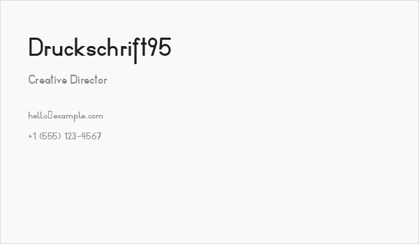 Druckschrift95 Business Card