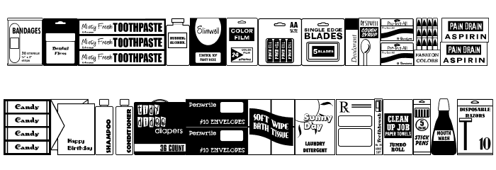 Drug Store Items JL Font LOWERCASE