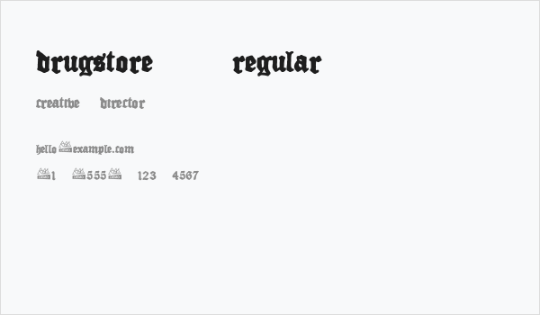 Drugstore  Regular Business Card