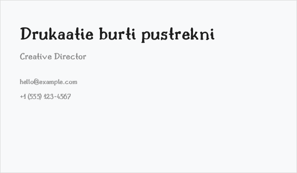 Drukaatie burti pustrekni Business Card