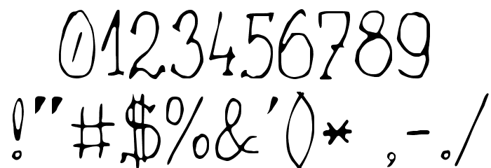 Drukaatie burti smalki Font OTHER CHARS