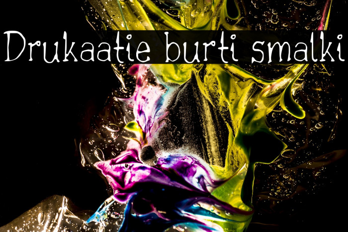 Drukaatie burti smalki Font examples