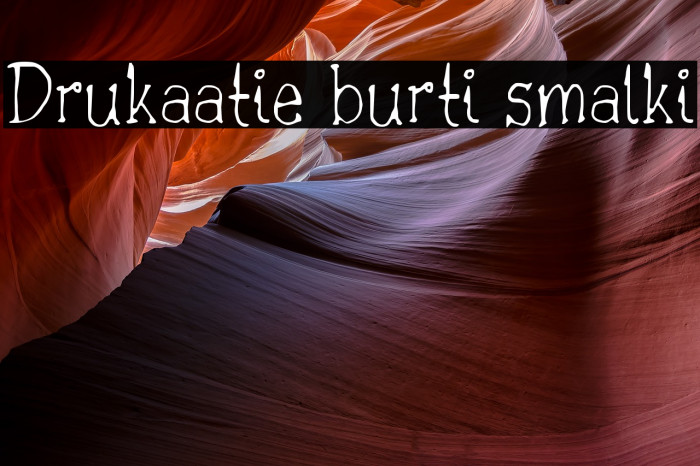 Drukaatie burti smalki Font examples
