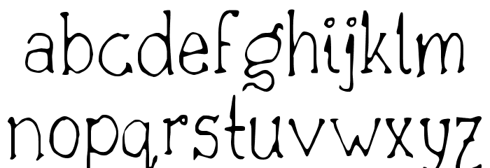 Drukaatie burti smalki Font LOWERCASE