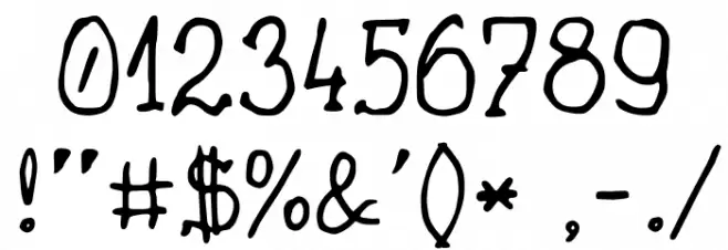 Drukaatie burti tievi Font OTHER CHARS