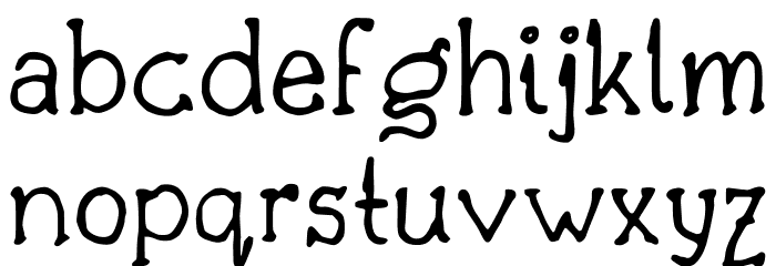Drukaatie burti tievi Font LOWERCASE