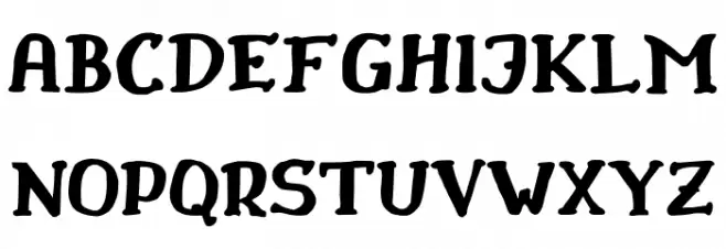 Drukaatie burti trekni Schriftart Groß