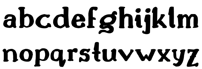 Drukaatie burti trekni Font LOWERCASE