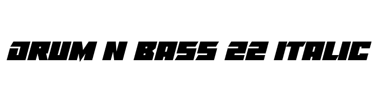 Drum N Bass 22 Italic  免费字体下载
