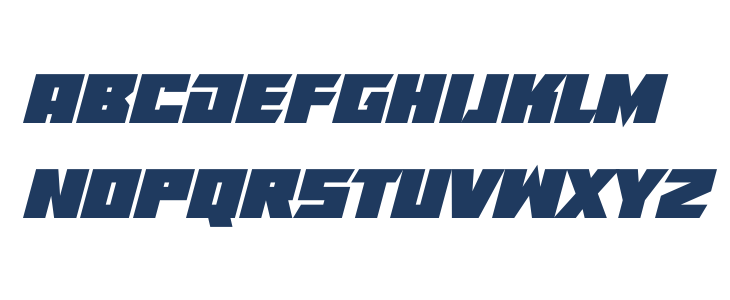 Drum N Bass 22 Italic Lowercase