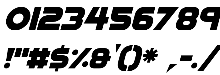 Drum N Bass Italic Font OTHER CHARS