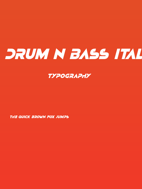 Drum N Bass Italic Poster