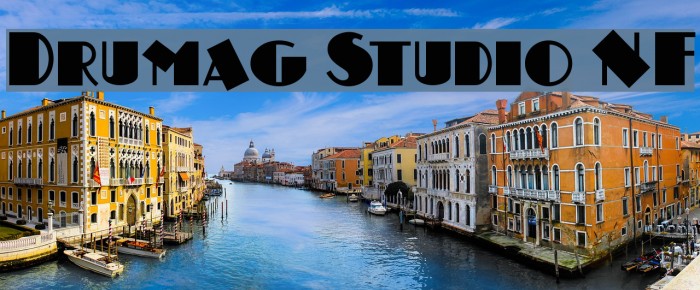 Drumag Studio NF Font examples