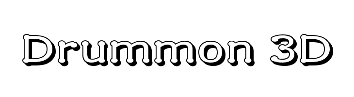 Drummon 3D Font