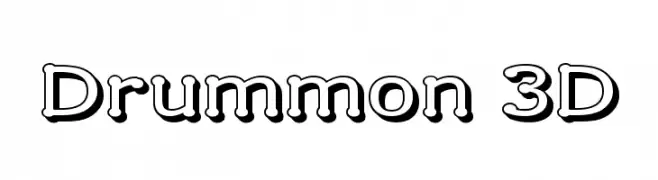 Drummon 3D  免费字体下载