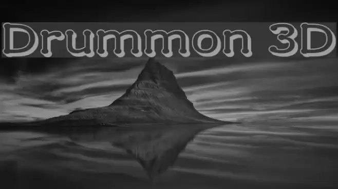 Drummon 3D Font examples