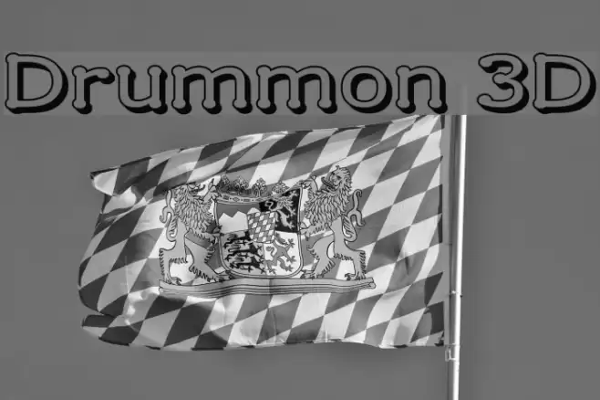 Drummon 3D Font examples
